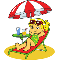 vakantie meisje zonnebad ontspannen strand
