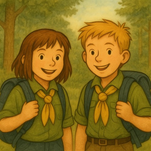 boekcover Met de scouts op kamp